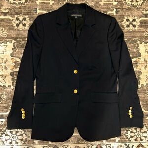 Brooks Brothers navy wool 364 lora piana 2 Gold Button blazer